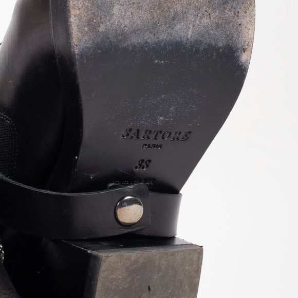 Sartore - Leather Western Ankle Boots - Picture 9 of 9